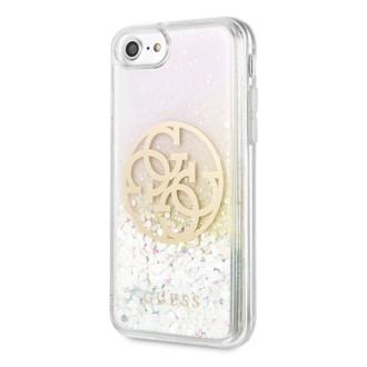 Guess GUHCI8LGIRGP iPhone 7/8/SE 2020 / SE 2022 hard case Liquid Glitter 4G Circle