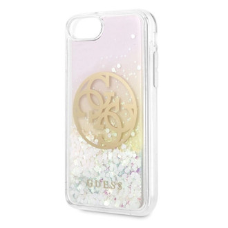 Guess GUHCI8LGIRGP iPhone 7/8/SE 2020 / SE 2022 hard case Liquid Glitter 4G Circle