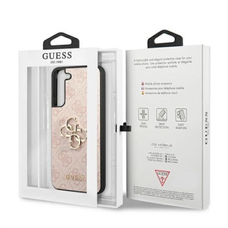Guess GUHCS22M4GMGPI S906 S22+ różowy/pink hardcase 4G Big Metal Logo