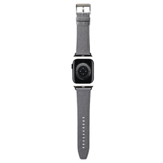 Karl Lagerfeld Saffiano Monogram strap for Apple Watch 42/44/45/49mm - silver