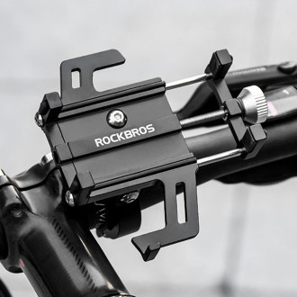 Rockbros 699-BK Aluminum Alloy Bicycle Phone Holder - Black
