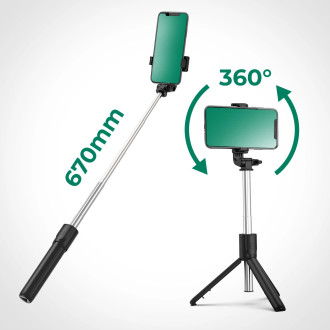 Selfie stick WRY1S telescopic tripod 0.7m for phone - black