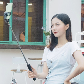 Selfie stick WRY1S telescopic tripod 0.7m for phone - black