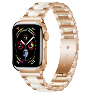 Tech-Protect Modern bracelet for Apple Watch 4 / 5 / 6 / 7 / 8 / 9 / SE (38/40/41 mm) - gold-pearl