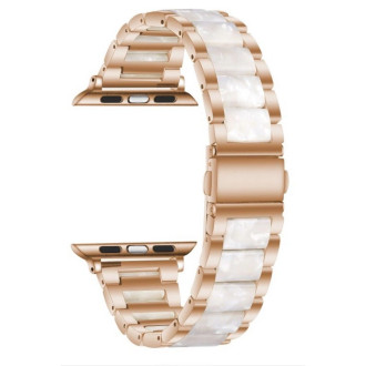 Tech-Protect Modern bracelet for Apple Watch 4 / 5 / 6 / 7 / 8 / 9 / SE (38/40/41 mm) - gold-pearl