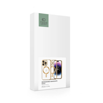 Tech-Protect MagShine Line MagSafe case for iPhone 15 Pro - gold