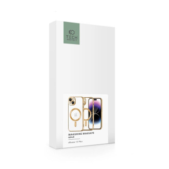 Tech-Protect MagShine Line MagSafe case for iPhone 15 Plus - gold