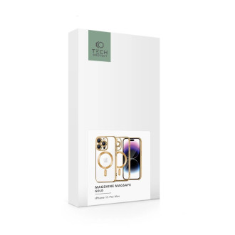Tech-Protect MagShine Line MagSafe case for iPhone 15 Pro Max - gold