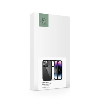 Tech-Protect MagMat case for iPhone 15 Pro - black and transparent