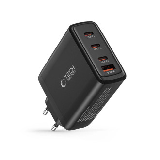 Tech-Protect NC100W-GAN GaN network charger 3x USB-C PD 100W / USB-A QC 3.0 - black