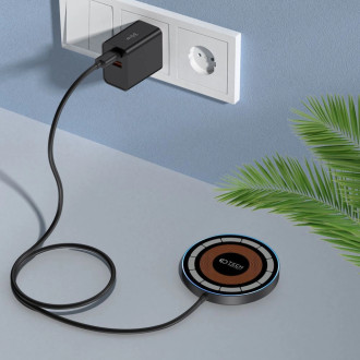 Tech-Protect QI15W-A30 inductive charger with MagSafe with USB-C cable - black