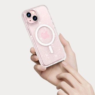 Tech-Protect FlexAir Hybrid MagSafe case for iPhone 15 Pro - transparent and glitter