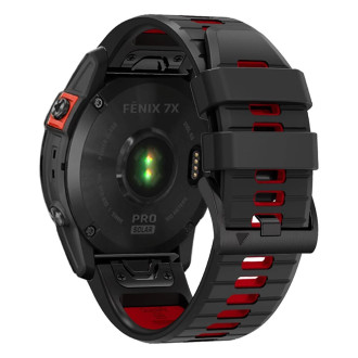 Tech-Protect IconBand Pro strap for Garmin Fenix ​​3 / 5X / 3HR / 5X Plus / 6X / 6X Pro / 7X - black and red