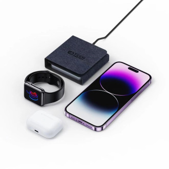 Tech-Protect QI15W-A31 3in1 inductive charger with MagSafe for smartphone / Apple Watch / AirPods - black