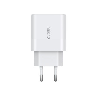 Tech-Protect C20W 2x USB-C PD 20W network charger with Lightning / USB-C cable - white