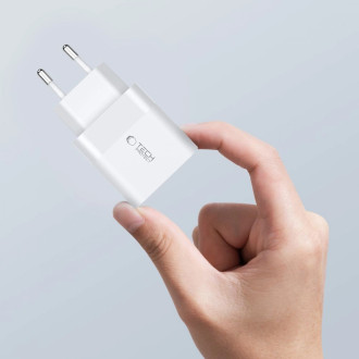 Tech-Protect C20W mains charger 2x USB-C PD 20W - white