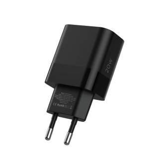 Tech-Protect C20W mains charger 2x USB-C PD 20W - black