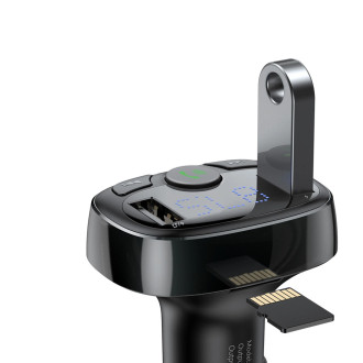 Bluetooth vysílač / nabíječka do auta Baseus S-09A (Overseas Edition) - černá