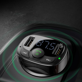 Bluetooth vysílač / nabíječka do auta Baseus S-09A (Overseas Edition) - černá