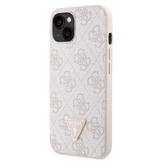 Guess GUHCP14SP4TDSCPP case for iPhone 14 - pink Crossbody 4G Metal Logo