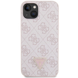 Guess GUHCP14SP4TDSCPP case for iPhone 14 - pink Crossbody 4G Metal Logo