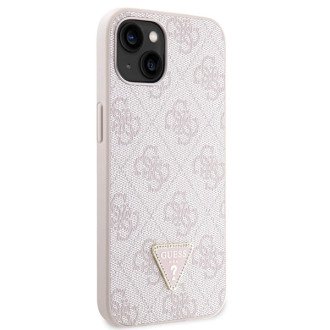 Guess GUHCP14SP4TDSCPP case for iPhone 14 - pink Crossbody 4G Metal Logo