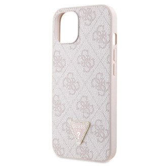 Guess GUHCP14SP4TDSCPP case for iPhone 14 - pink Crossbody 4G Metal Logo