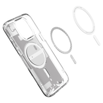 Spigen Ultra Hybrid Mag Case with MagSafe for iPhone 15 Pro - White (Zero One Pattern)