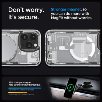 Spigen Ultra Hybrid Mag Case with MagSafe for iPhone 15 Pro - White (Zero One Pattern)