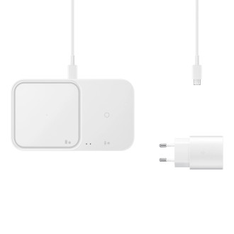 Samsung Wireless Charger Duo EP-P5400BWEGEU inductive charger 15W - white