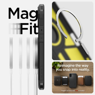 Spigen Tough Armor MagSafe case with stand for iPhone 16 - black