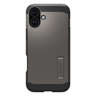 Spigen Tough Armor MagSafe case with stand for iPhone 16 - gunmetal