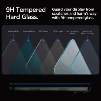 Spigen Glas.tR EZ Fit tempered glass for iPhone 16 Pro - 2 pcs.
