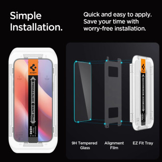 Spigen Glas.tR EZ Fit tempered glass for iPhone 16 Pro - 2 pcs.