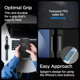 Spigen Core Armor Mag Case with MagSafe for iPhone 16 Pro - Matte Black