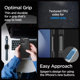 Spigen Core Armor iPhone 16 Pro Case - Matte Black