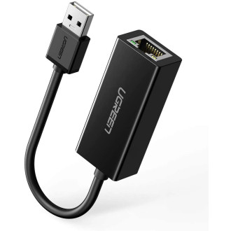 Ugreen external network adapter RJ45 - USB 2.0 100 Mbps Ethernet black (CR110 20254)