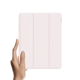 Dux Ducis Toby Armored Flip Smart Case for iPad Air 2020/2022 with Apple Pencil Holder Pink