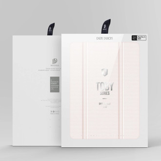 Dux Ducis Toby Armored Flip Smart Case for iPad Air 2020/2022 with Apple Pencil Holder Pink