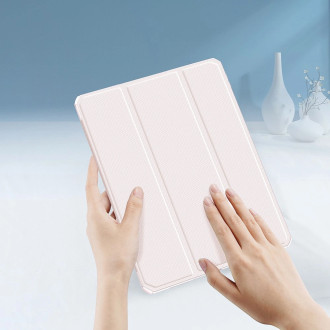Dux Ducis Toby Armored Flip Smart Case for iPad Air 2020/2022 with Apple Pencil Holder Pink