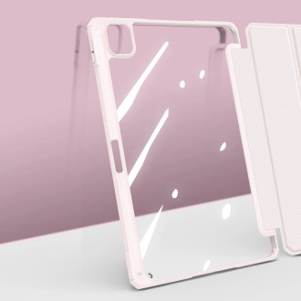 Dux Ducis Toby Armored Flip Smart Case for iPad Air 2020/2022 with Apple Pencil Holder Pink