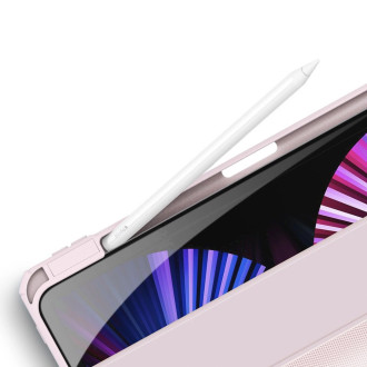Dux Ducis Toby Armored Flip Smart Case for iPad Air 2020/2022 with Apple Pencil Holder Pink