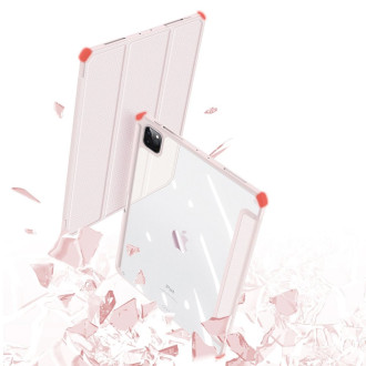 Dux Ducis Toby Armored Flip Smart Case for iPad Air 2020/2022 with Apple Pencil Holder Pink