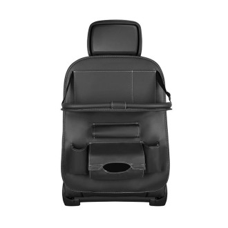 Car organizer for the seat foldable shelf mini car table black