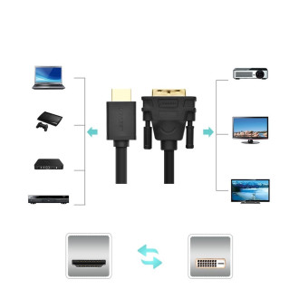 Ugreen cable HDMI - DVI 4K 60Hz 30AWG cable 1m black (30116)