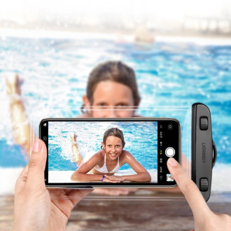Ugreen LP186 60959 case waterproof IPX8 for 4-6.5" smartphone - black and transparent