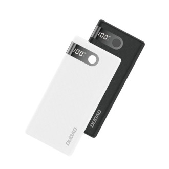 Dudao powerbank 10000 mAh 2x USB / USB Type C / micro USB 2 A with LED screen white (K9Pro-01)
