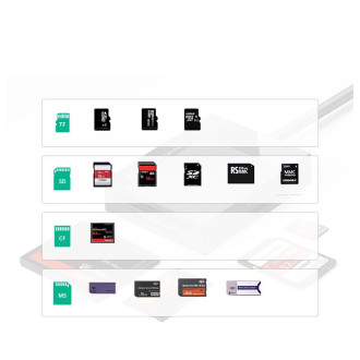 Ugreen CR125 30231 SD / micro SD / CF / MS memory card reader with USB 3.0 cable 0.5m - black