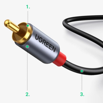 Ugreen audio cable USB Type C (male) - 2RCA (male) 1.5m gray (20193 CM451)
