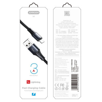 Joyroom S-0230N1 USB-A / Lightning 3A cable 0.2m - black